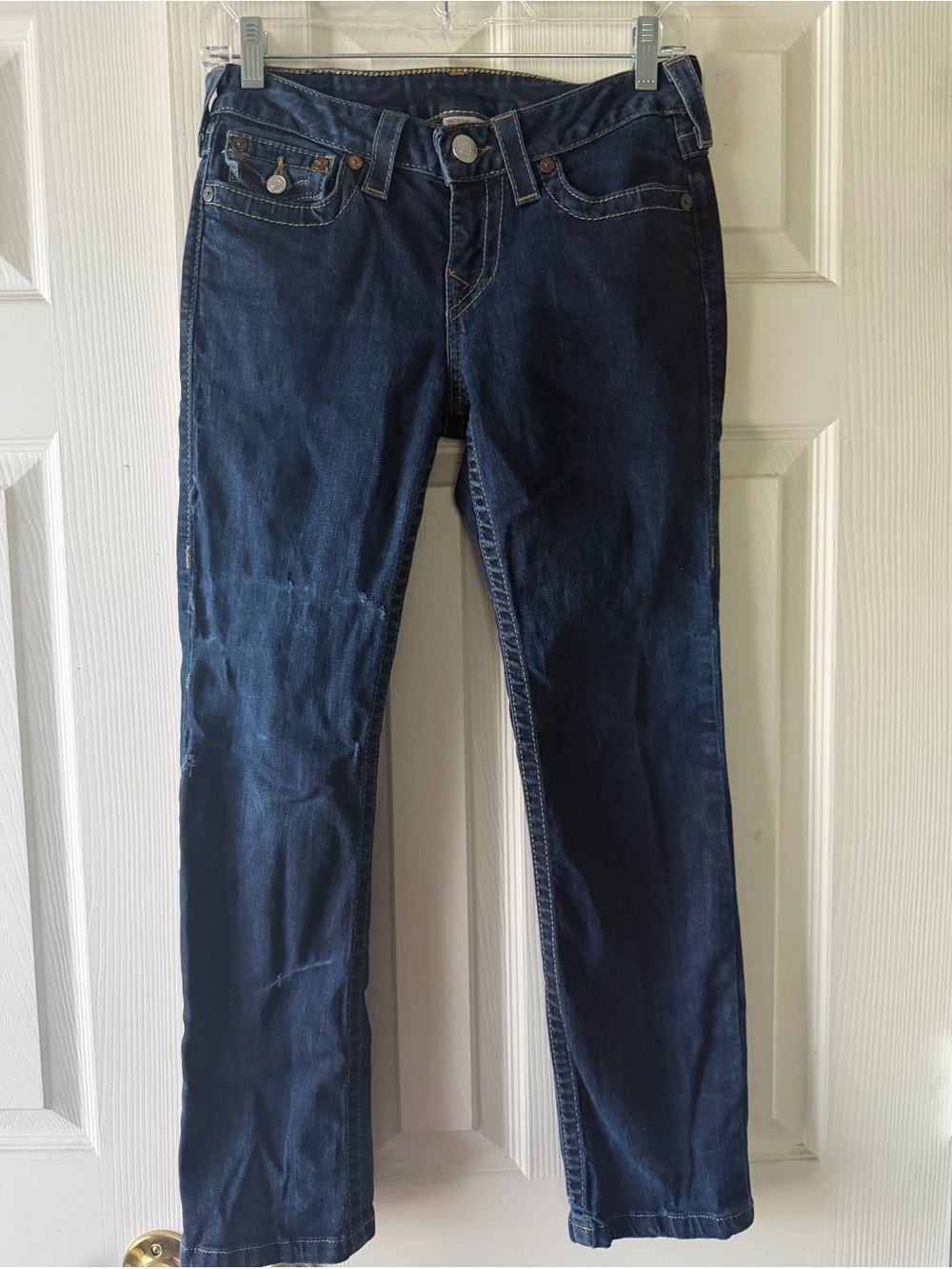 Y2K True Religion Dark Blue Low Rise Jeans Sequence